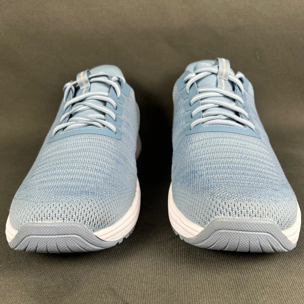 Orthofeet Womens Blue‎ Stretch Knit Walking Shoes Comfort Sneakers 11.5 Wide